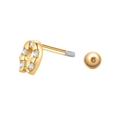 Piercing Hufeisen gold