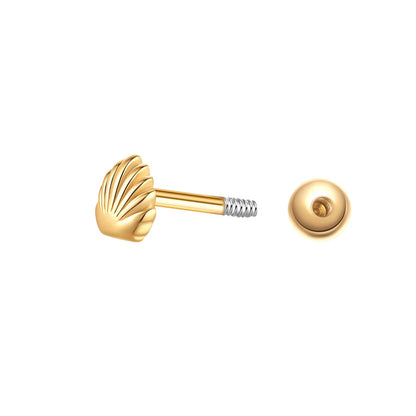 Piercing Muschel gold