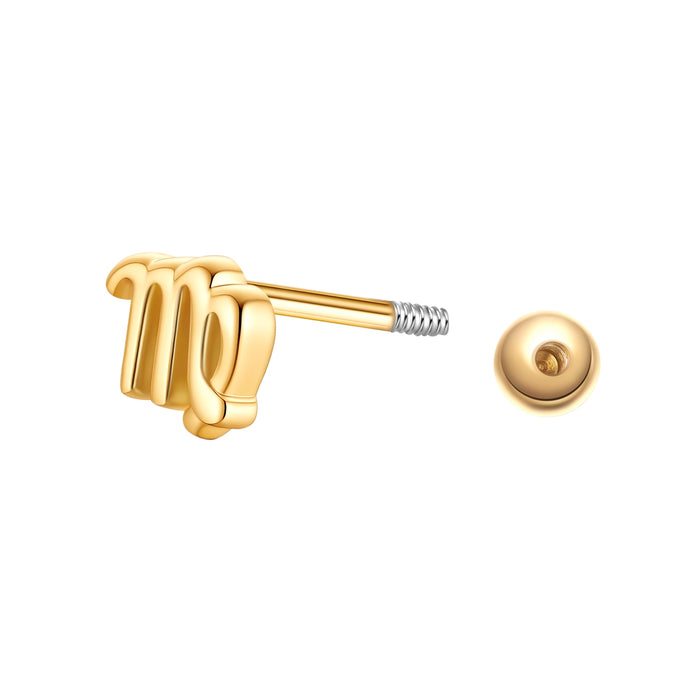 Piercing Sternzeichen Jungfrau gold