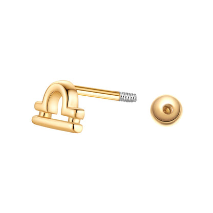 Piercing Sternzeichen Waage gold