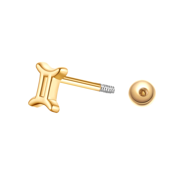 Piercing Sternzeichen Zwilling gold