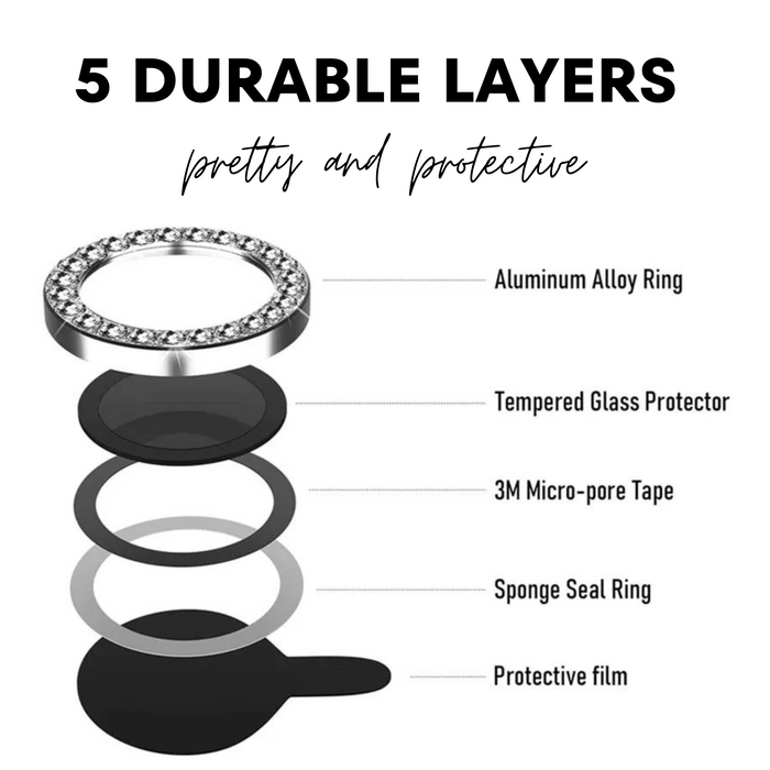 Pink Diamond Phone Camera Lens Protector