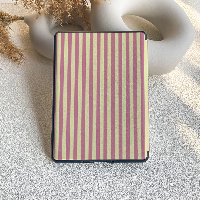 Pink & Green Stripes | Kindle Case