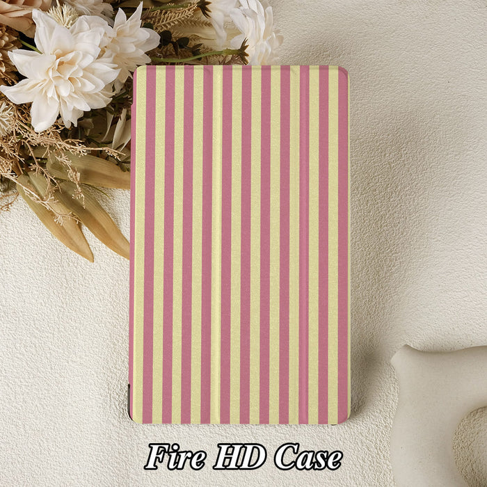 Pink & Green Stripes | Kindle Case