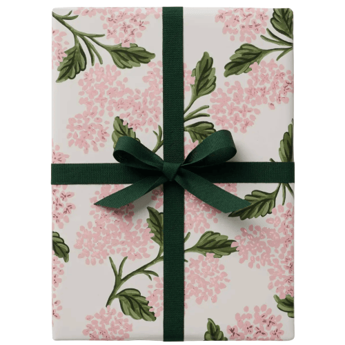 Rifle Paper Co Christmas Pink Hydrangea Continuous Roll