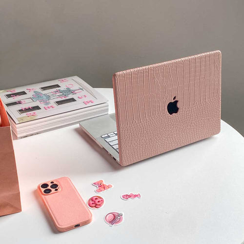 Pink Leather MacBook Case - IMCASE