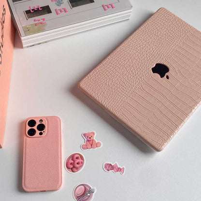 Pink Leather MacBook Case - IMCASE