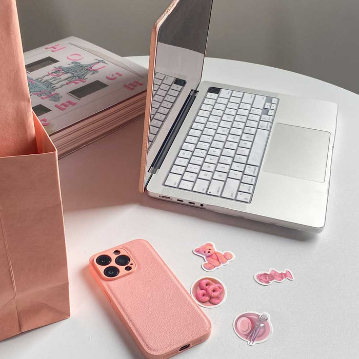 Pink Leather MacBook Case - IMCASE