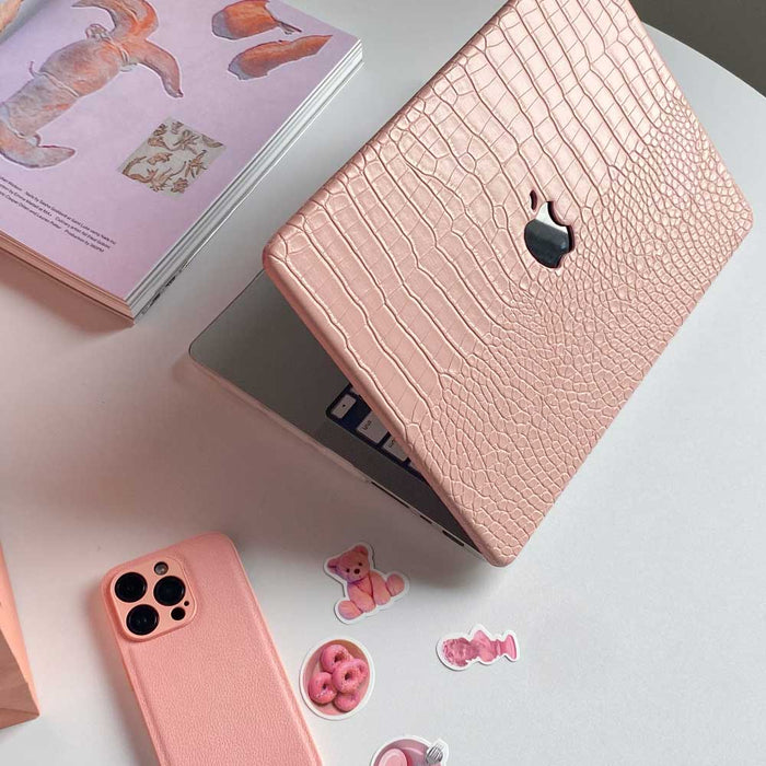 Pink Leather MacBook Case - IMCASE