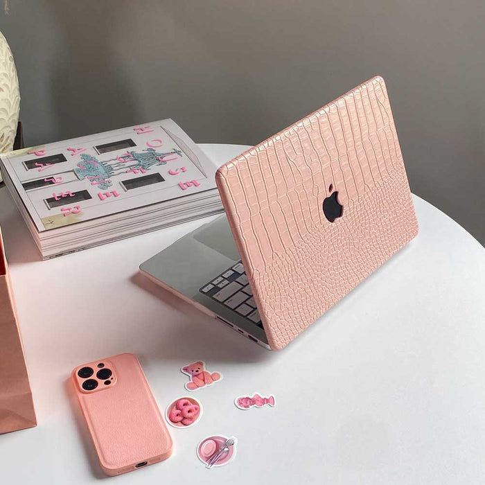 Pink Leather MacBook Case - IMCASE