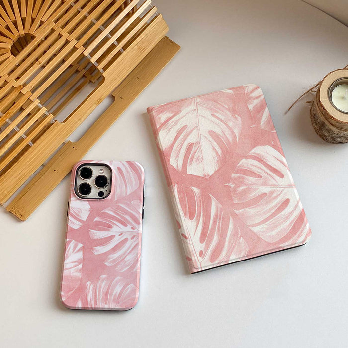 Pink Monstera iPad Case - IMCASE
