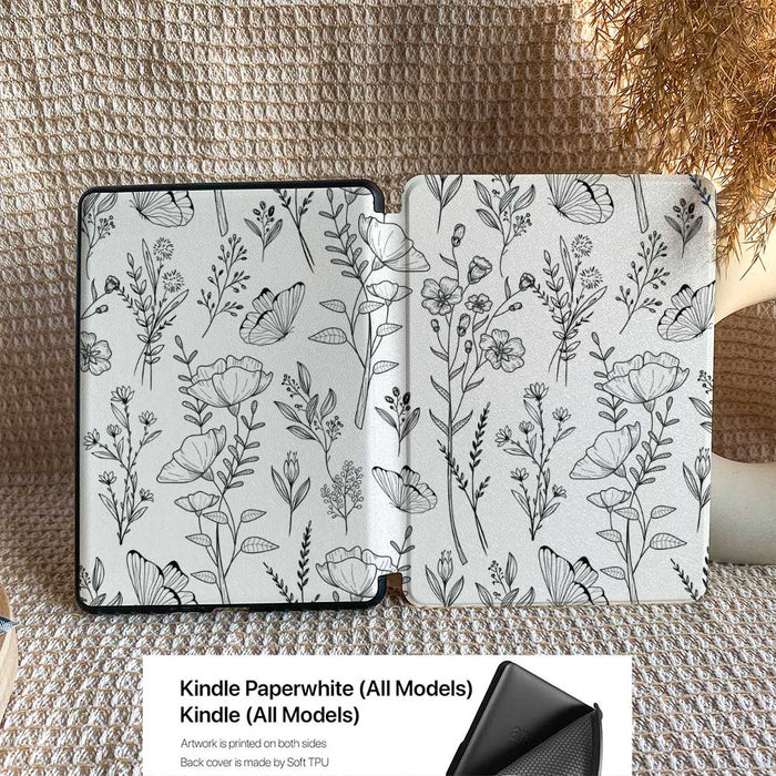Plant Pencilwork | Kindle Case - White - IMCASE