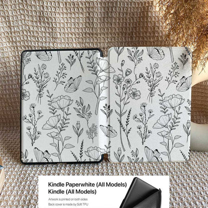 Plant Pencilwork | Kindle Case - White - IMCASE