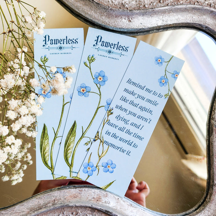 Powerless by Lauren Roberts Bookmarks Set of 3 - The Bean Workshop - bookmark, kai azer, lauren roberts, paedyn gray, powerless