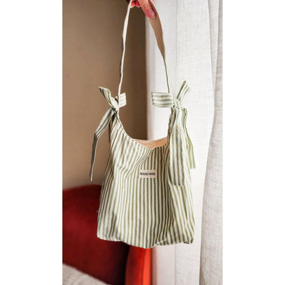 Probably Books Striped Cotton Tote Bag - The Bean Workshop - book club, book lover, book lovers, bookaholic, bookish, bookish friends, Booklice, Books and girls, bookstore, bookstore date, booktrovert, cotton tote, fantasy readers book club, gift for book lovers, striped tote, tote, tote bag