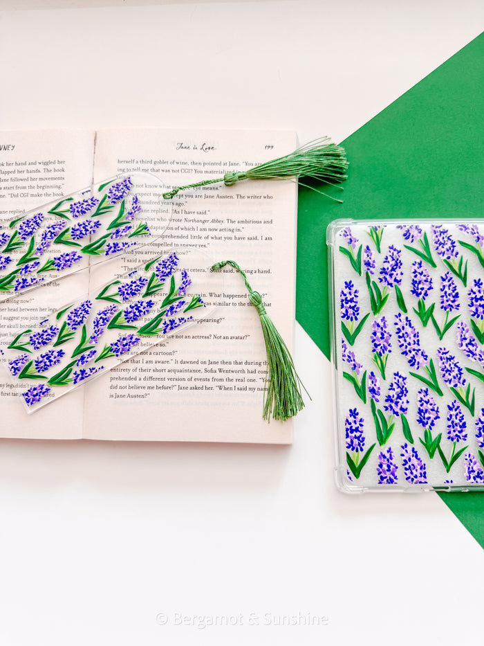 Purple Hyacinth Kindle Case and/or Bookmark [Combined Listing] – Floral E-Reader Cover