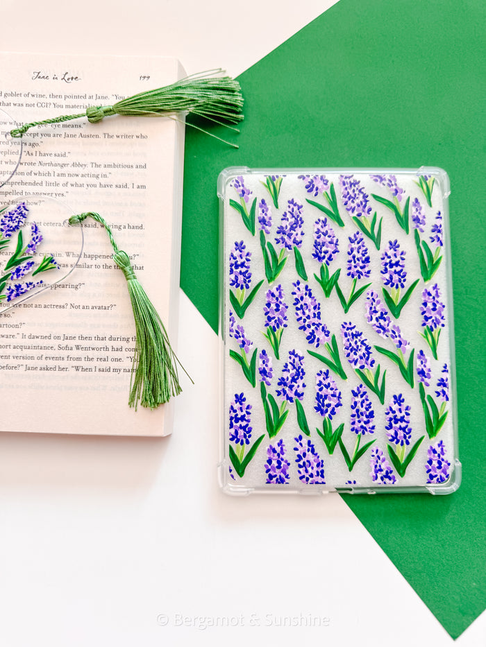 Purple Hyacinth Kindle Case and/or Bookmark [Combined Listing] – Floral E-Reader Cover