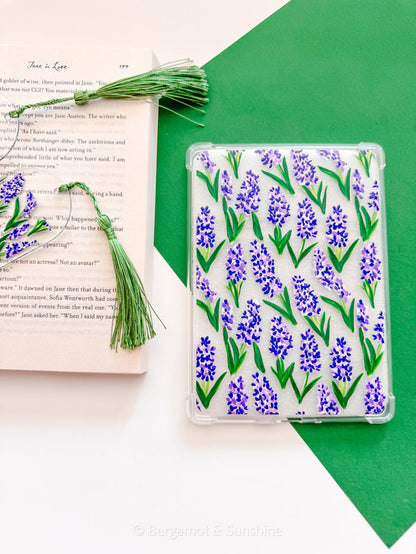 Purple Hyacinth Kindle Case and/or Bookmark [Combined Listing] – Floral E-Reader Cover