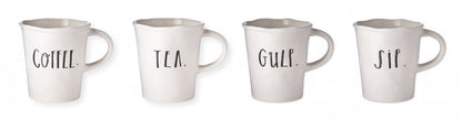 Rae Dunn Stem Print Cafe Mugs, Set of 4