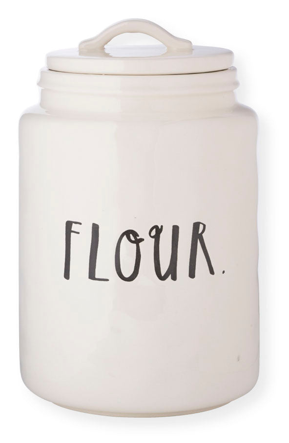 Rae Dunn Stem Print Canister - Flour