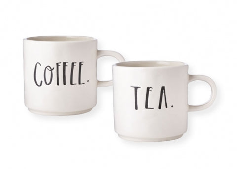 Rae Dunn Stem Print Coffee & Tea Mugs