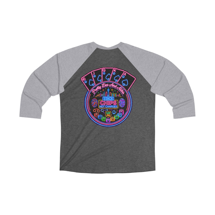 Raglan Tee — ' "Stack Chips Not Charges" Crime Con 26'