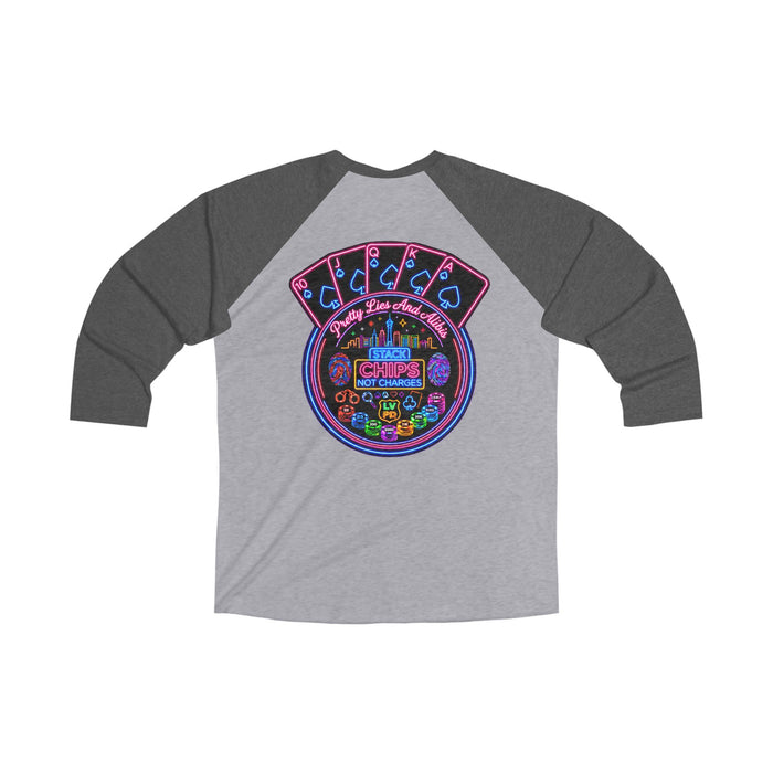 Raglan Tee — ' "Stack Chips Not Charges" Crime Con 26'