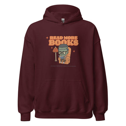 Read More Books Hoodie - The Bean Workshop - Frankenstein, Halloween, hoodie
