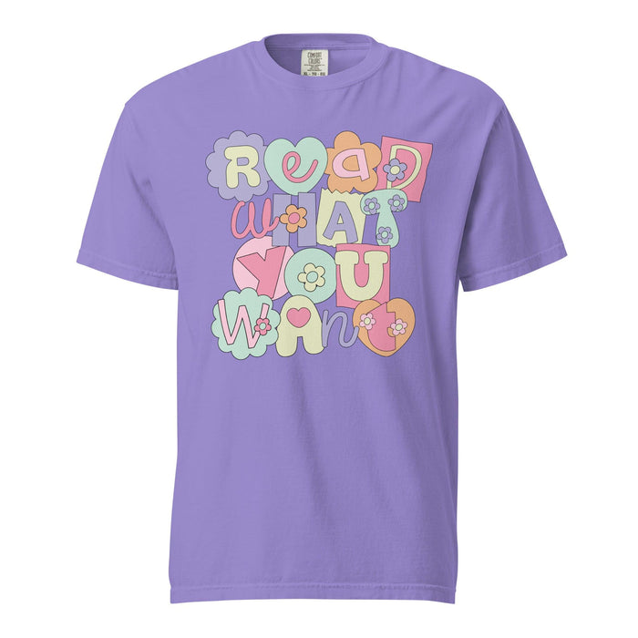 Read What You Want T-shirt - The Bean Workshop - read everyday, t-shirt, tee, Valentine's Day Picks