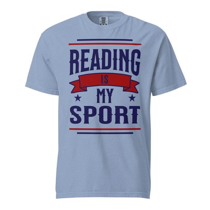 Reading Is My Sport T-Shirt - The Bean Workshop - Bookaholic, Bookish Apparel, Bookish Humor, Bookworm Athletic Tee, Collegiate, Funny Book Lover Gift for Valentine's Day, Funny Quote, Gift for Readers, Graphic Tee, Reading Shirt, Retro, Varsity Style