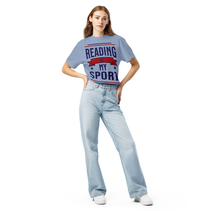 Reading Is My Sport T-Shirt - The Bean Workshop - Bookaholic, Bookish Apparel, Bookish Humor, Bookworm Athletic Tee, Collegiate, Funny Book Lover Gift for Valentine's Day, Funny Quote, Gift for Readers, Graphic Tee, Reading Shirt, Retro, Varsity Style