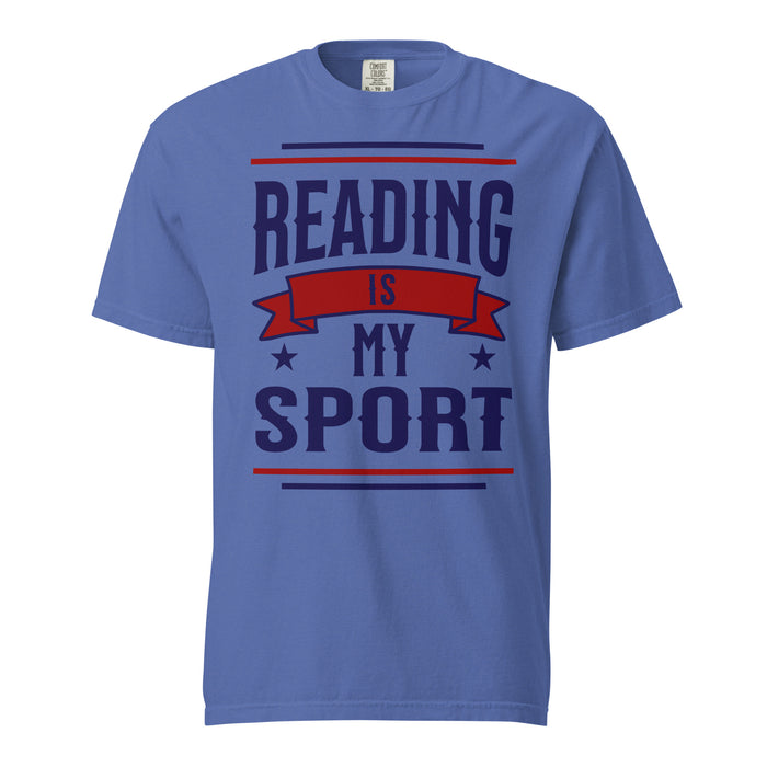 Reading Is My Sport T-Shirt - The Bean Workshop - Bookaholic, Bookish Apparel, Bookish Humor, Bookworm Athletic Tee, Collegiate, Funny Book Lover Gift for Valentine's Day, Funny Quote, Gift for Readers, Graphic Tee, Reading Shirt, Retro, Varsity Style