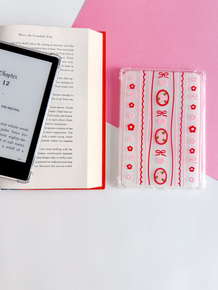 Red and Pink Coquette Kindle Case
