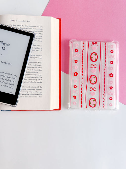 Red and Pink Coquette Kindle Case
