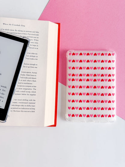 Red and Pink Hearts Kindle Case