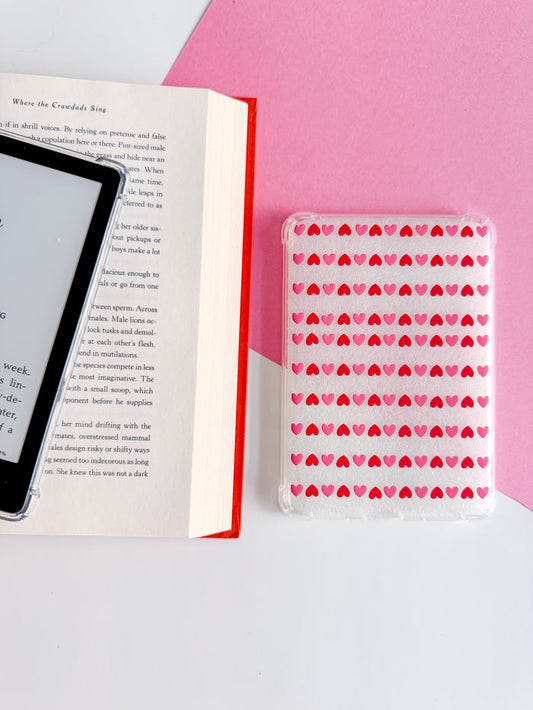 Red and Pink Hearts Kindle Case
