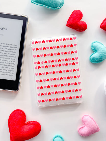 Red and Pink Hearts Kindle Case