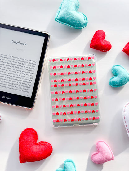 Red and Pink Hearts Kindle Case