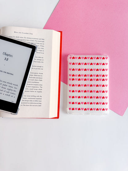 Red and Pink Hearts Kindle Case