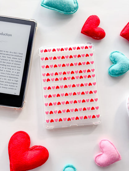 Red and Pink Hearts Kindle Case