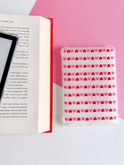 Red and Pink Hearts Kindle Case