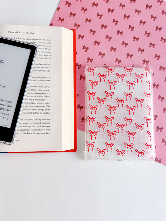 Red Ribbon Bows Kindle Paperwhite Case – Coquette E-Reader Cover