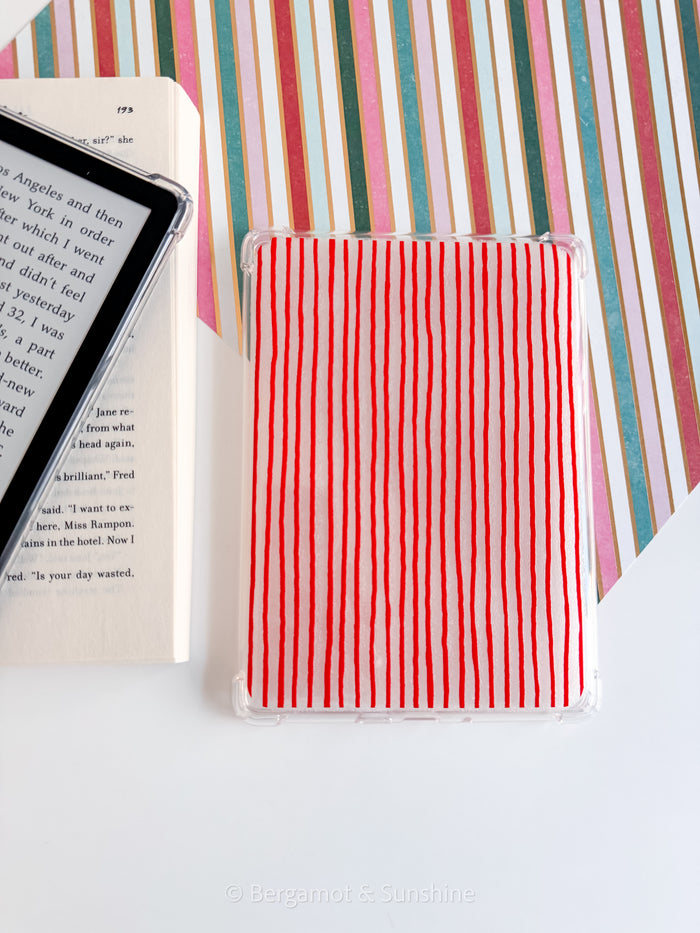 Red Stripes Kindle Case