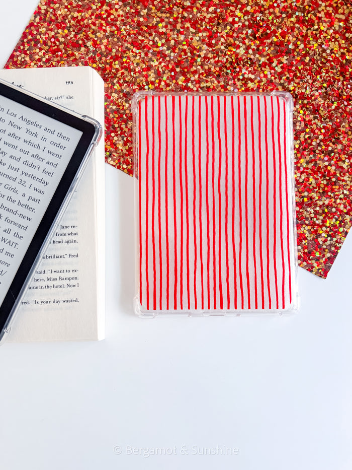 Red Stripes Kindle Case