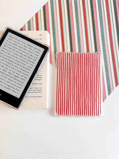 Red Stripes Kindle Case