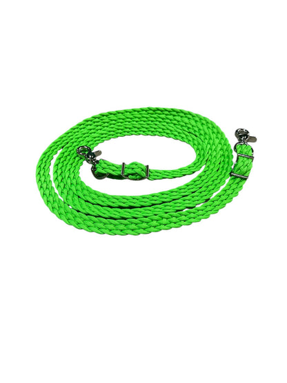 Rein… neon green flat braided rein paracord
