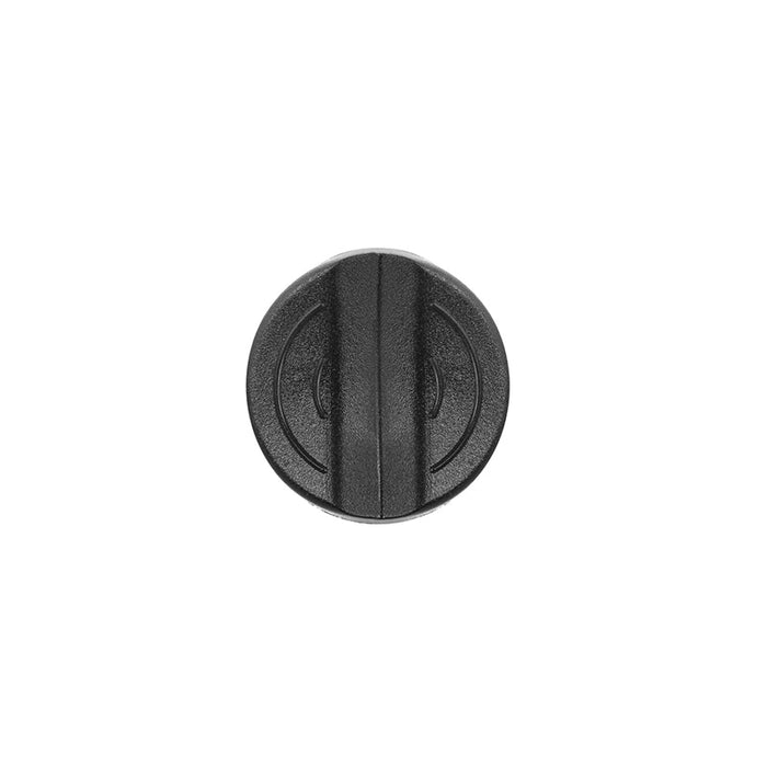 A black, round rubber cover for a C-clamp, shown on a plain white background. Ideal as a Replacement Round Rubber Cover for C-Clamp or as a clamp screw replacement part for various devices.