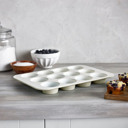 CC009828-103 - Reserve GreenPan Reserve Muffin Pan, Cream White - 12 Cup - Product Image 2