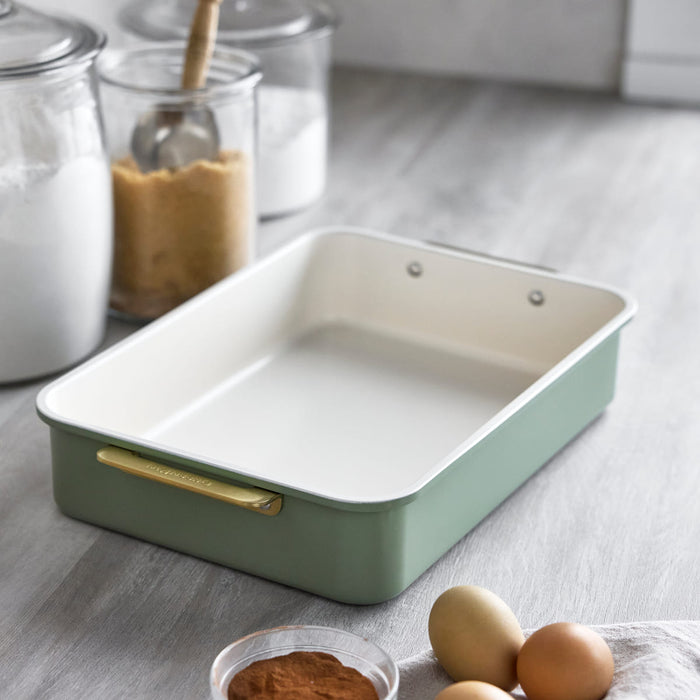 CC009833-103 - Reserve GreenPan Reserve Retangular Cakepan, Sage Green - 30.2 x 25.2 cm - Product Image 2