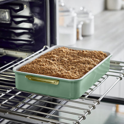 CC009833-103 - Reserve GreenPan Reserve Retangular Cakepan, Sage Green - 30.2 x 25.2 cm - Product Image 4